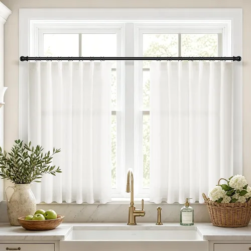 Vista 23 de Jowels Natural Linen Curtains 96 Inches Long 2 Panels for Living Room