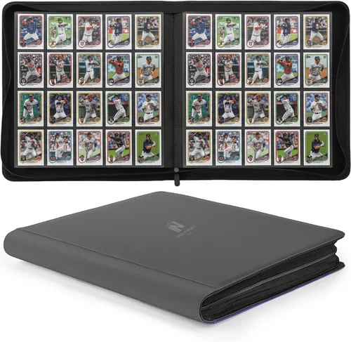 Vista 26 de Carpeta Premium de Tarjetas Coleccionables con más de 1000 bolsillos, Carpeta de 16 bolsillos sin anillo de carga lateral para cartas