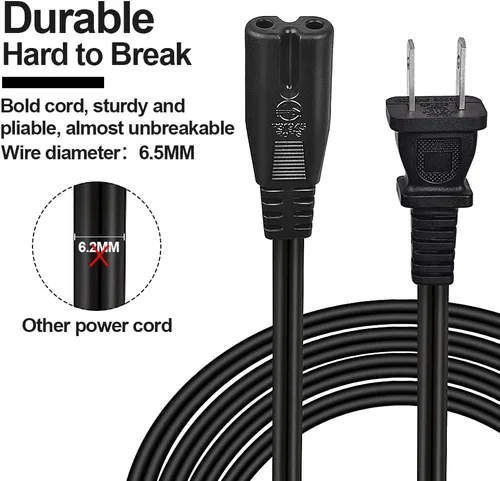 Vista 2 de Cable de alimentación de CA de 4 pies de repuesto para sillas reclinables o elevadoras eléctricas, compatible con Okin, Limoss, Pride, Golden