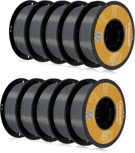 Vista 37 de Kingroon PLA - Filamento para impresora 3D, 10 carretes, precisión dimensional de +/- 0.02 mm, carrete de 10 kg (22 libras), 1.75 mm, 5 negro + 5