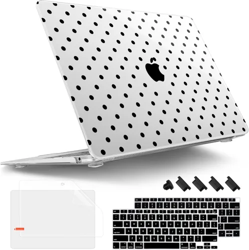 Vista 10 de Tuiklol Para MacBook Air de 13 pulgadas (versión 2021-2018) M1 A2337/A1932/A2179 con pantalla Retina Touch ID, carcasa rígida de plástico y cubierta
