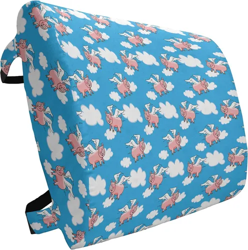 Vista 52 de Lunarable Almohada lumbar de color marfil, imagen rectangular conectada con lunares y líneas llamativas, espuma de alta densidad para sillas de Beige