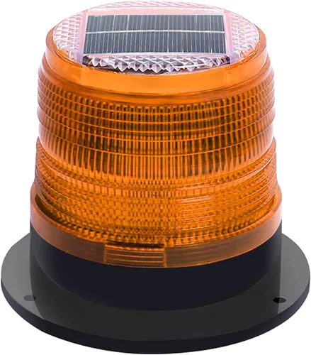 Vista 8 de Luz Estroboscópica Solar de Advertencia de Seguridad Intermitente/Luz Estroboscópica de Techo, con Base Magnética Fuerte Impermeable