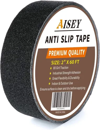 Cinta antideslizante impermeable al aire libre para escaleras, cinta antideslizante para peldaños al aire libre, 2 en x 60 pies, cinta de agarre