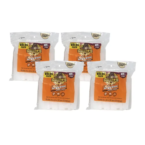 Vista 7 de Gorilla Barras de pegamento caliente, pegamento transparente, tamaño completo de 4 pulgadas de largo x 0.43 pulgadas de diámetro, 45