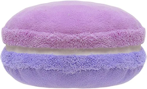 Vista 8 de Almohada decorativa redonda de plush con forma de macarrón ChezMax, de 14.5 pulgadas