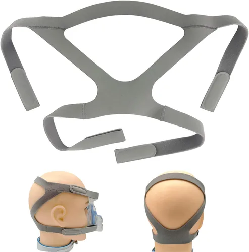 Vista 11 de Correa de casco para mascarilla CPAP, Correa universal de casco CPAP para mascarilla CPAP, Material elástico cómodo y duradero, Gris estándar