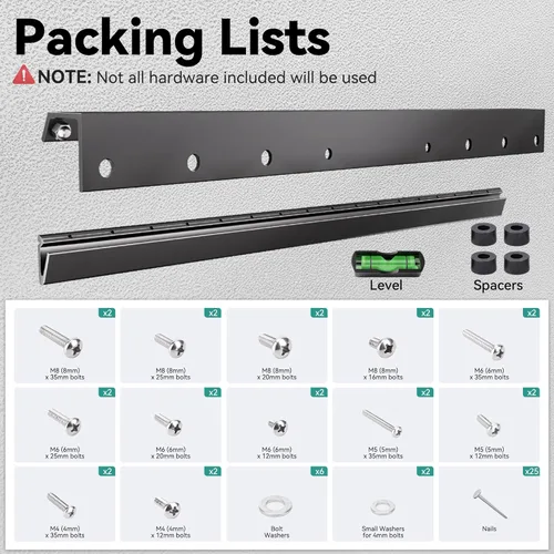 Vista 7 de Auoace No Drill Drywall TV Wall Mount for 22 to 55 inch Small TV, up to 100 LBS, 1.1" Low Profile, No Stud Design, Easy Install with All Hardware