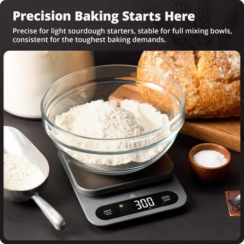 Vista 4 de Greater Goods Báscula digital de alimentos para cocina y hornear, báscula de peso de alta capacidad de 22.0 lbs/22 libras con precisión de 0.04 oz