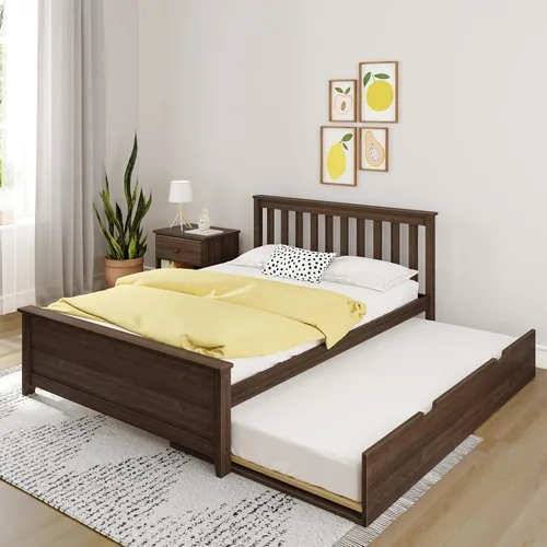 Vista 10 de Max & Lily Cama individual clásica, cabecera de listones con cajones de almacenamiento, color blanco