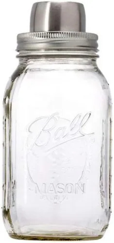 Vista 5 de W&P Mason - Tapa para coctelera con banda de acero inoxidable Mason Jar Lifestyle