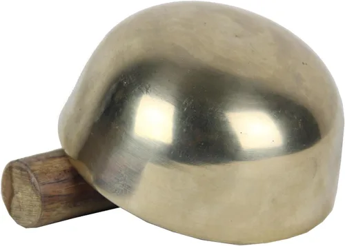 Vista 3 de Tibetano Heavy brassy tazón tibetano de meditación Palma