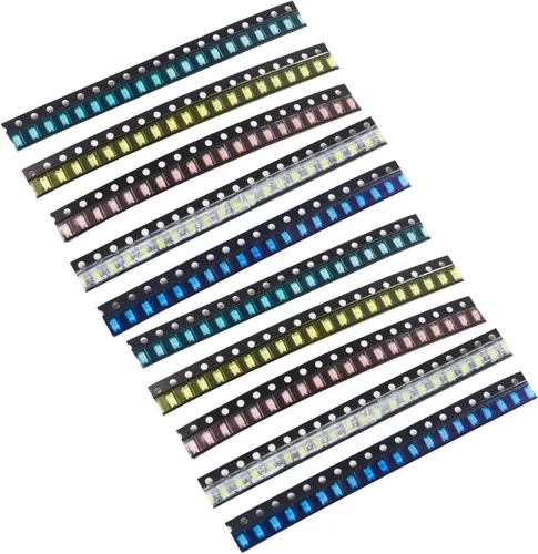 Vista 9 de Kit surtido de luces LED de diodo SMD 0805 de 5 colores x 40 piezas = 200 piezas (Chip mini 2.0mm x 1.2mm para PCB DC 20mA) Bombillas de luz