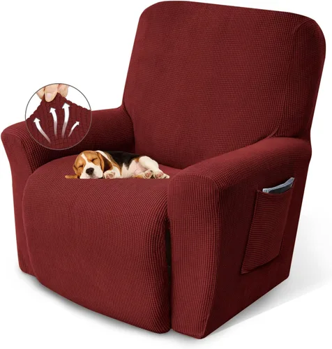 Vista 11 de KEKUOU Fundas para silla reclinable, fundas elásticas para sillón reclinable, fundas para sofá reclinable, 1 pieza de protector de muebles con parte