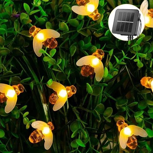 Vista 10 de Brightown Luces de Cadena Solares para Exteriores 60 LED 35.6 Pies Luces de Globo de Cristal con 8 Modos de Iluminación, Luces Solares Impermeables