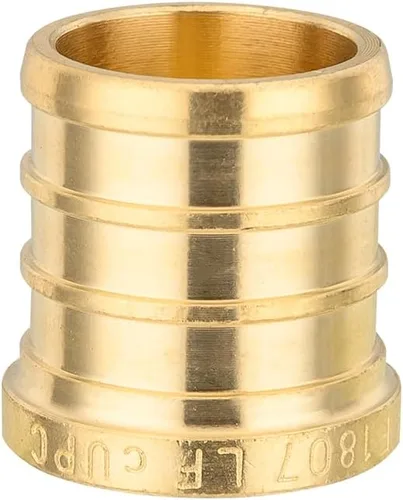 Vista 2 de Paquete de 5 accesorios de latón de crimpado EFIELD Pex de 1 pulgada (tapón), ASTM F1807, ANSI/NSF-61 (PEX1807329)