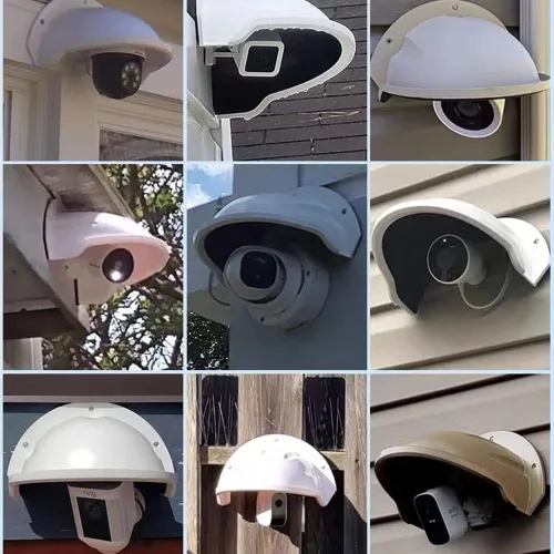 Vista 3 de Universal Sun Rain Shade Vigilancia Cámara Protector Protector Protector para Nest/Anillo/Dome/Bullert Exterior CCTV Cámara de Seguridad Protector