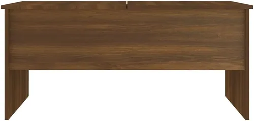 Vista 7 de Coffee Table Brown Oak 40.2x19.9 x18.3 Engineered Wood Large Dining Mesas De Centro para Sala Patio Coffee Table for Bedroom Dining Room Living Room