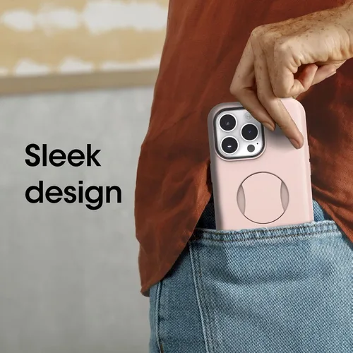 Vista 4 de OtterBox OTTERGRIP Symmetry Series - Funda para iPhone, embalaje no minorista (Made Me Blush Pink, iPhone 14 Pro Max)