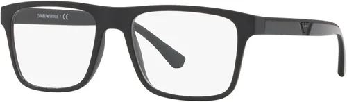 Vista 2 de Emporio Armani Mens EA4115 Rectangular Eyewear Frames With Two Interchangeable Sun Clip-ons Negro mate/transparente/gris claro/gris oscuro