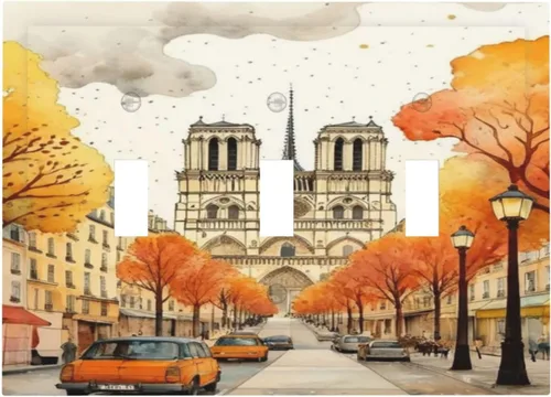 Vista 135 de Cubiertas Decorativas de Arte para Interruptores de Luz de Hojas de Otoño Placa de Pared de Palanca Individual Cubierta Decorativa para Interruptor