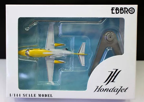 Vista 7 de Ebbro para Hondajet Private Business Jet Yellow 1/144 fundido a presión Avión Modelo Avión