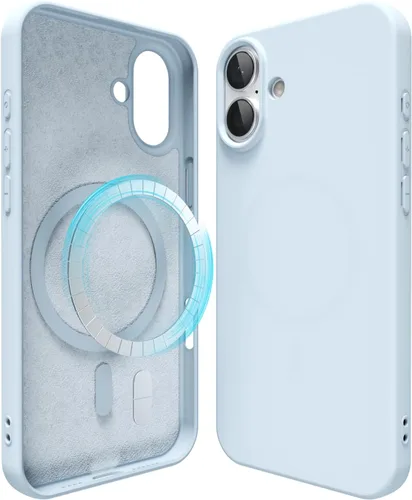 Vista 287 de oakxco Funda de silicona para iPhone 12 Pro Max, magnética, compatible con carga inalámbrica Magsafe, cubierta protectora de goma suave y delgada