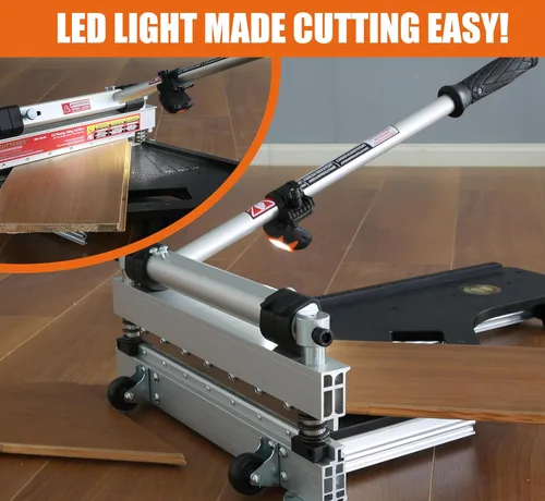 Vista 2 de Cortador de Piso Laminado, Cortador de Piso de Vinilo de 13" con Ruedas – Corte Fácil de Ángulo y Longitud, Herramientas de Pisos - Corta Piso
