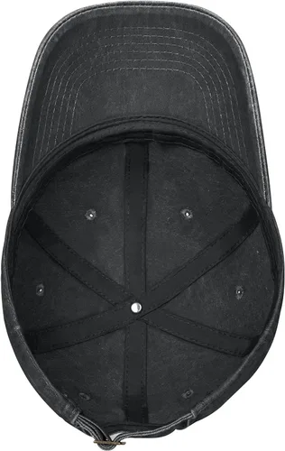 Vista 5 de Angel Devil Hat for Mens Womens Outdoor Sport Washed Cotton Denim Trucker Hats Adjustable Black