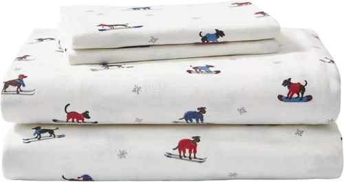 Vista 40 de Eddie Bauer - Juego de sábanas de tamaño King, de franela de algodón, cepillado para mayor suavidad, acogedora decoración para el hogar