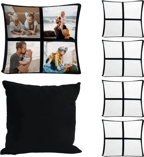 Vista 10 de 4 piezas de fundas de almohada de celosía en blanco para sublimación, fundas de cojín, fundas de almohada de 13 paneles para impresión