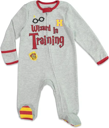 Vista 2 de Harry Potter Baby Zip Up Sleep N' Play - Conjunto de traje de 4 piezas para recién nacido