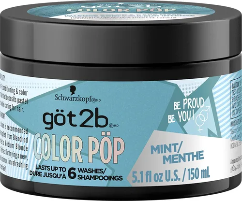 Vista 9 de Got2B Color Pop - Mascarilla semipermanente de color para el cabello, azul, 5.1 onzas