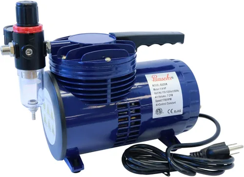 Vista 3 de Paasche Compresor D220R de 1/4 HP con regulador y trampa de humedad