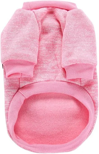 Vista 5 de Jecikelon - Ropa para mascotas, suéter suave, cálido y grueso, suéter de invierno para perros (talla L, color rosa)