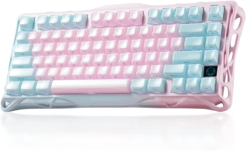 Vista 10 de GravaStar Mercury K1 Lite 75% Gaming Keyboard, 2.4GHz/BT/Wired Tri-Mode Wireless Keyboard, Gasket Hot Swappable Mechanical Keyboard, Pre-lubed