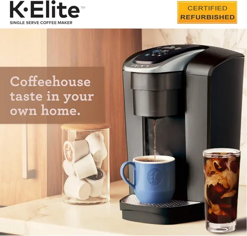 Vista 12 de Keurig K-Elite - Cafetera de una sola porción K-Cup Pod Coffee Brewer, con capacidad para café helado