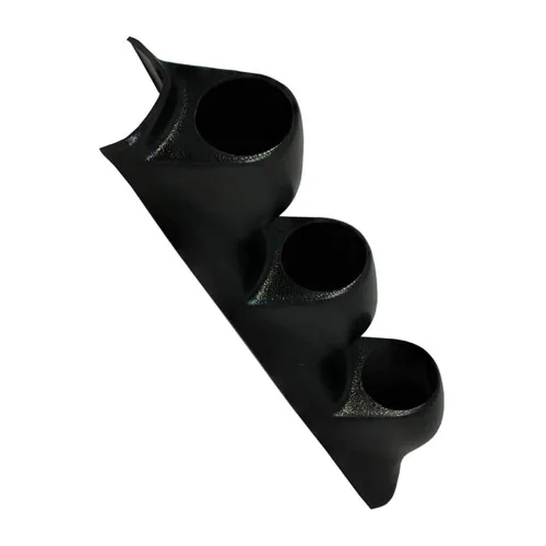 GlowShift Porta instrumentos universal en negro para pilar triple - Compatible con cualquier marca/modelo de auto o camión - Plástico ABS - Monta