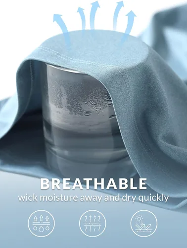 Vista 5 de BALEAF - Camisas de protección solar para hombre, con protección UV SPF UPF 50+, manga larga, camisa de protección para pescar y correr, de secado