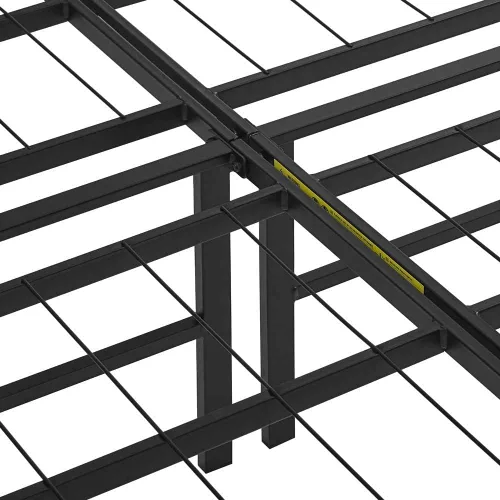 Vista 8 de Marco de cama plegable de metal de 14 pulgadas con montaje sin herramientas, no necesita un somier - completo - Básicos de Yaxa