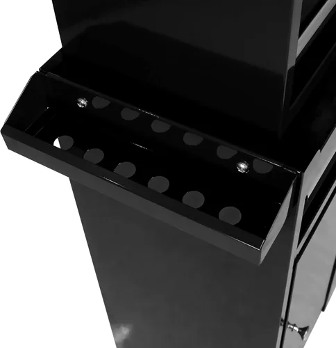 Vista 9 de Cofre de herramientas con ruedas de 5 cajones, armario de almacenamiento de herramientas y caja de herramientas, baúl de herramientas a presión