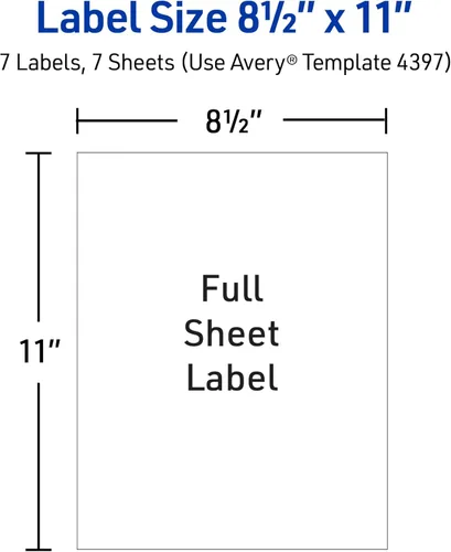 Vista 8 de Avery 4397 - hojas de papel satinado claro con calcomanía para proyectos, 8-1/2 נ11 pulgadas, 7 hojas