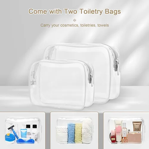 Vista 7 de Mochila de viaje Sinaliy para hombres y mujeres, Beige, Grande, Viajes