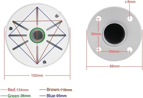 Vista 3 de Soporte de montaje de cámara de seguridad, soporte de montaje en pared universal para cámara de seguridad CCTV/cámara IP
