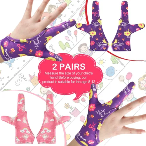 Vista 2 de 4 guantes de protección para chupar el pulgar para niños, guantes de compresión masticables transpirables para morderse las uñas, para evitar chupar