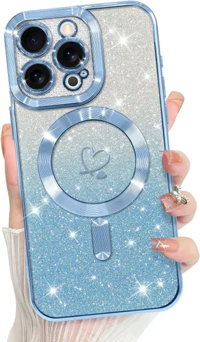 Vista 28 de Bonoma Compatible con iPhone 17 Pro Case 2025 Heart Glitter - Rosa