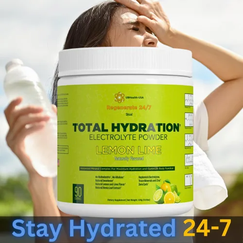 Vista 5 de Mezcla de reemplazo de electrolitos de hidratación total (90 porciones, lima limón)