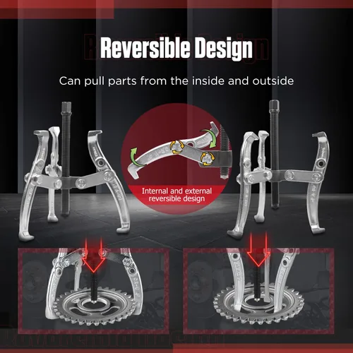 Vista 3 de Juego de 2 extractores de mandíbulas, 3 extractores de mandíbulas de 3 pulgadas, 4 pulgadas, 6 pulgadas, 8 pulgadas, kit de herramientas