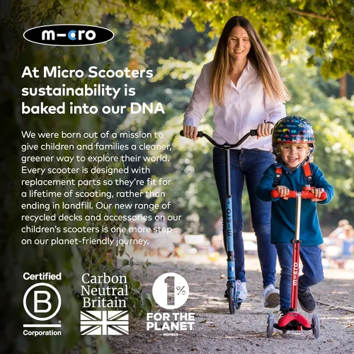 Vista 6 de Micro Kickboard - Maxi Deluxe LED - Patinete Micro de tres ruedas, diseño suizo inclinado para dirigir para niños con ruedas iluminadas activadas
