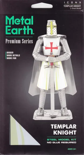 Vista 6 de Fascinations Kit de modelo de metal 3D de Caballero Templario de la serie Premium de Metal Earth